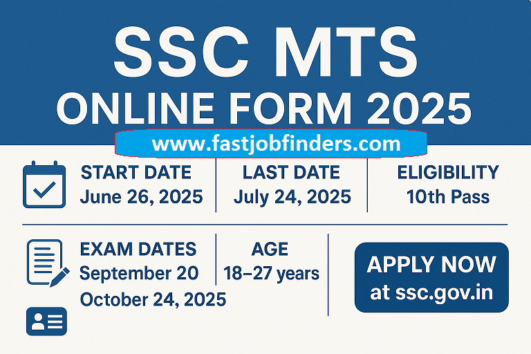 SSC MTS Online Form 2025